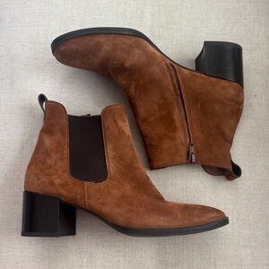 Paul Green Brown Suede Ankle Boots
